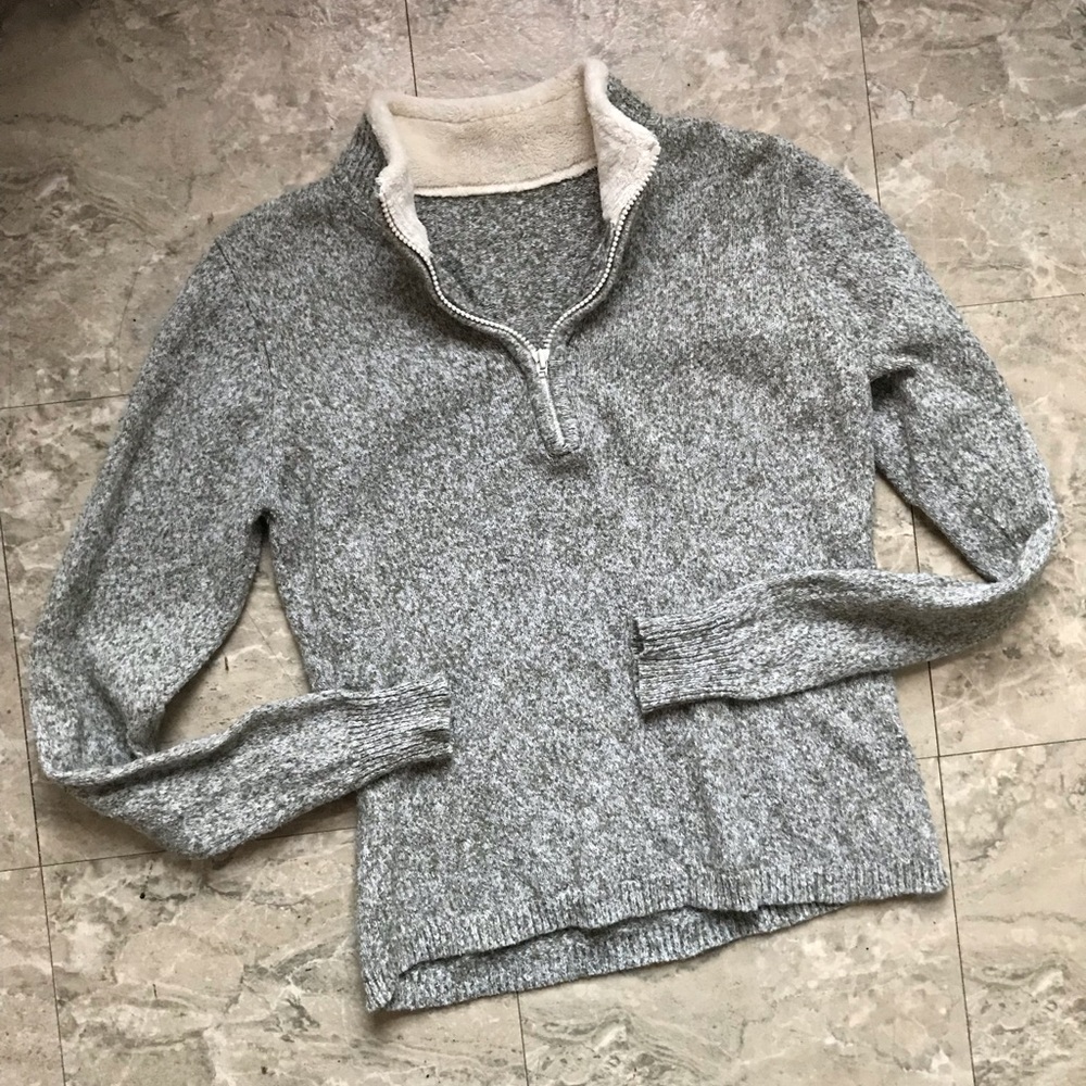 Green Quarter Zip Sweater